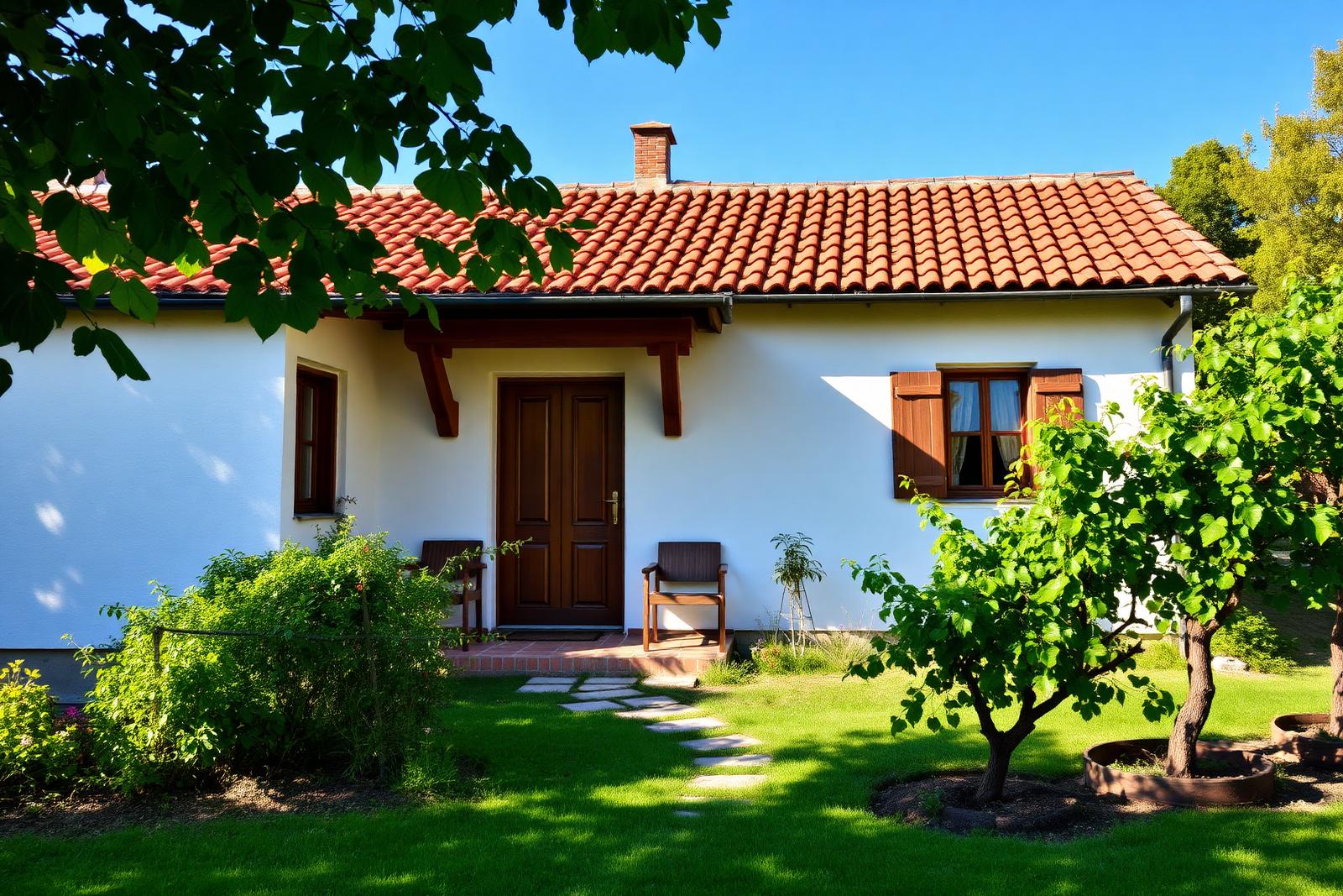 Exteriér domku Nad Zahrady s zahradou
